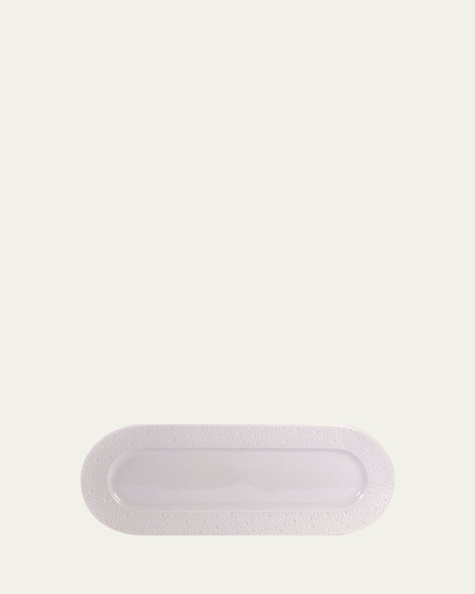 Ecume White Rectangular Cake Platter